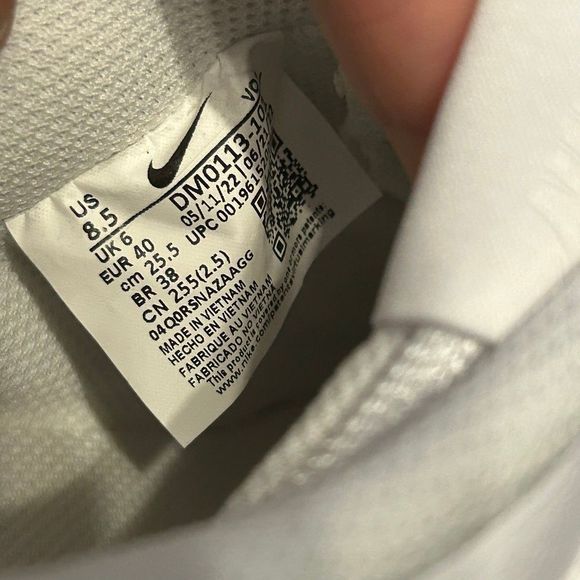 Nike white silver platform walking fashion shoes sneakers women’s new - Picture 5 of 7